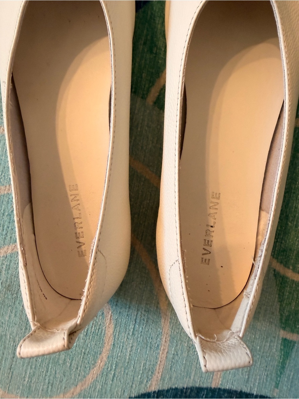 Everlane Cream Leather ‘Glove’ Ballet Flats - Picture 4 of 6